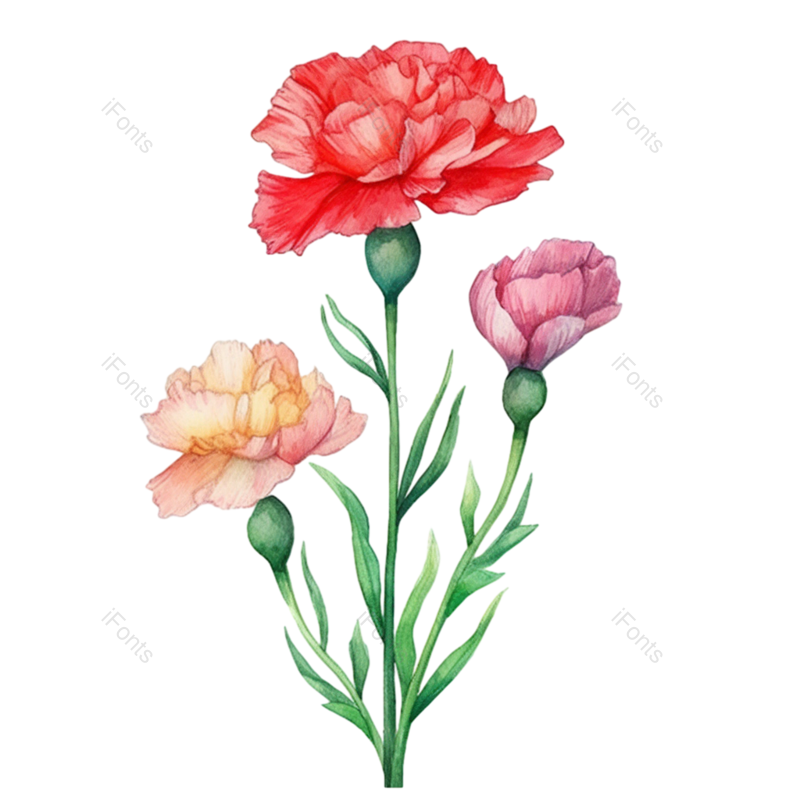 花卉插画图片,元素,PNG,免抠素材